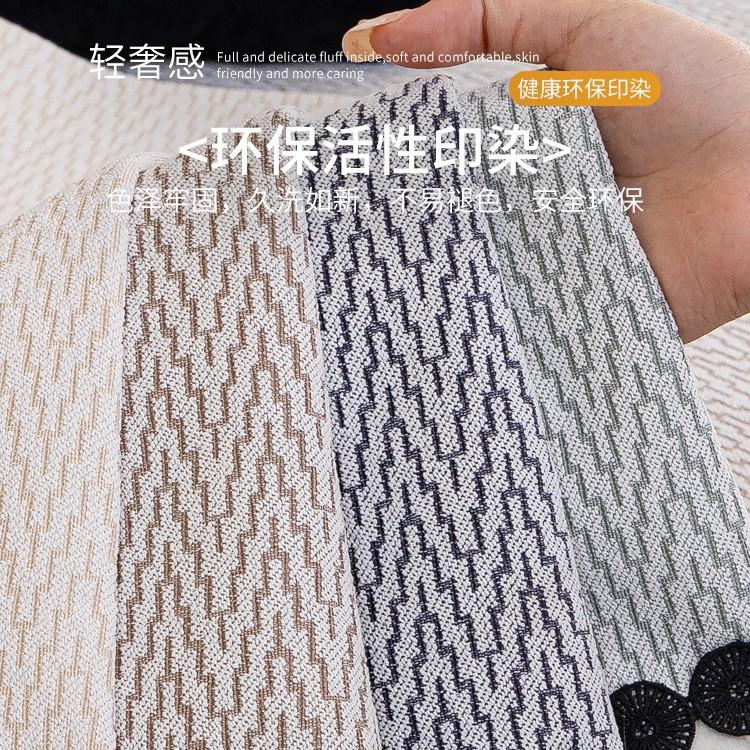 Sofa Cushion Anti Slip All Season Universal Nordic Simple Straight Row Light Luxury Style Cushion Premium Sofa Cover