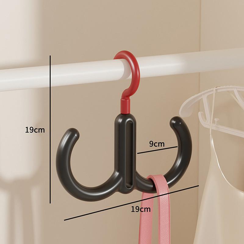 New Multifunctional Clothes Hanger Portable Dopamine Hook Scarf Tie Display Rack Rotatable Bedroom Scarf Racks