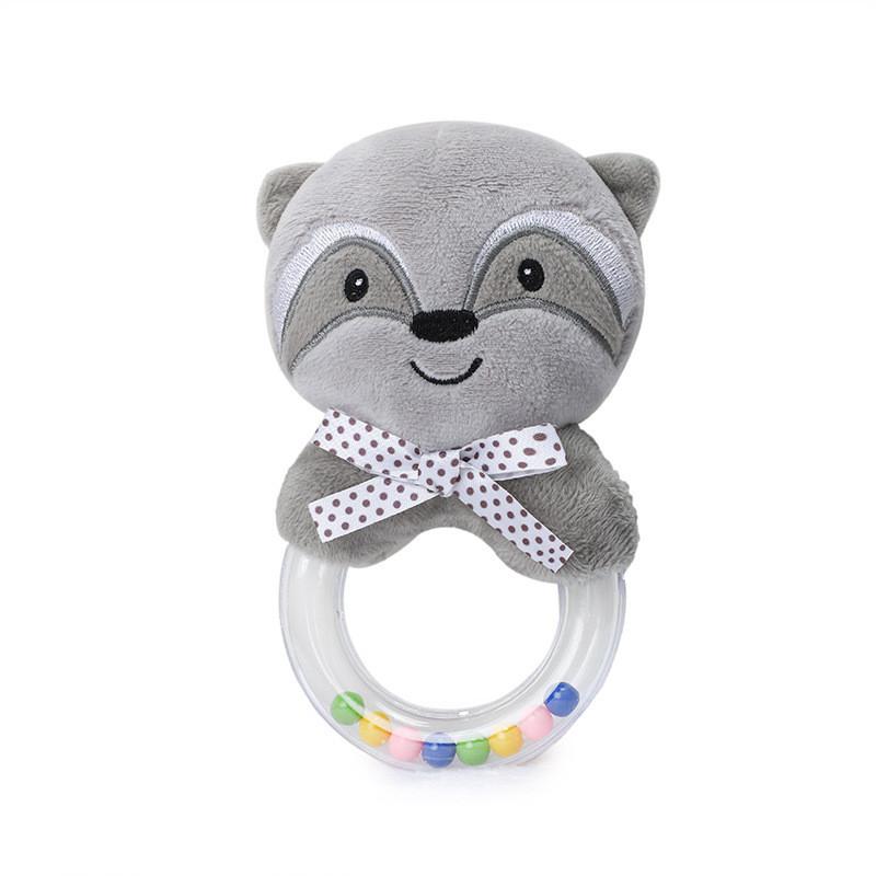 Baby Fox Rabbit Sheep Plush Rattle With Colorful Beads For Early Childhood Development