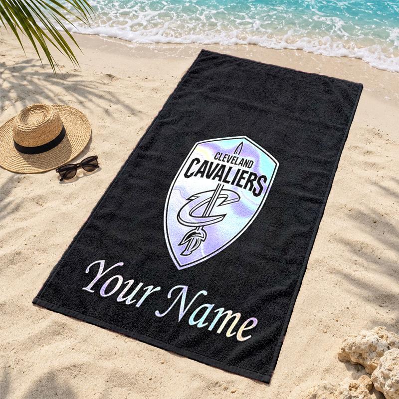 Cleveland Cavaliers Custom Name Beach towels also serve as bath towels summer essential a musthave for the outdoors the beach and the pool
