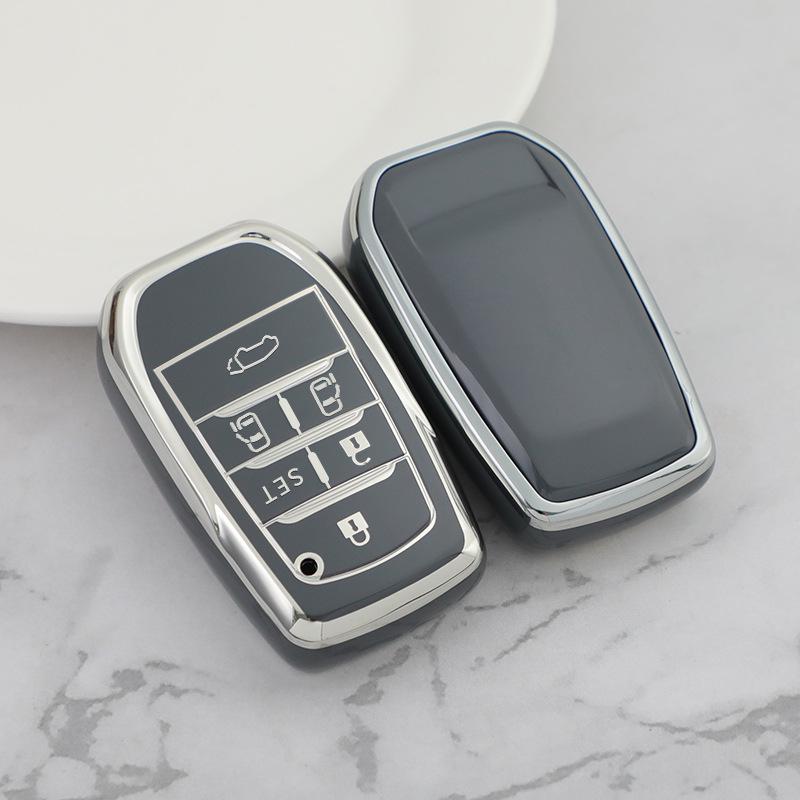 Silver Edge Car Key Shell for Toyota Alphard/Vellfire (Button 23456)
