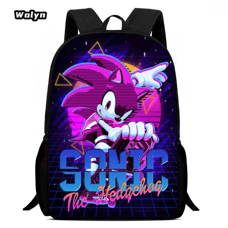 Sonic Schoolbag Large Capacity Multi-Function Spine Protection To Reduce The Burden Of Student Party Essential Comfortable Schoolbag