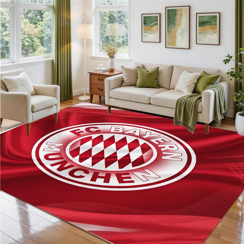 Tapis Velours Cristal Design Bayern Munich Tapis Décoratif Doux pour Chambre à Coucher Entrée