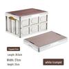 Foldable Camping & Car Trunk Storage Box with Wood Grain Lid