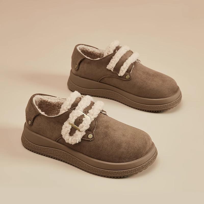 Cotton shoes women's new winter velvet warm thickened outer wear low-top casual women's shoes