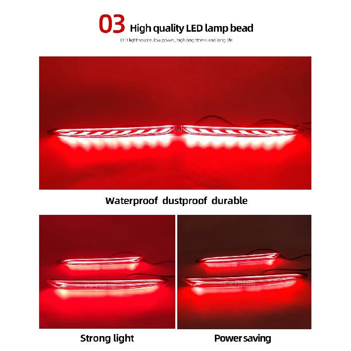 For Geely Coolray Proton X50 2018 2019 2020 2021 LED Rear Bumper Reflector Light Car Turn Signal Tail Light Brake Warning Lamp