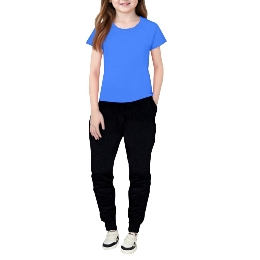 Girls' 2,Piece Set , Short Sleeve Tee & Pants Outfit