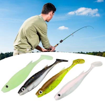 10Pcs 6.5CM/2.8G Paddle Tail Soft Lure Long Casting Sinking Bionic Artificial Swimbait Freshwater Saltwater Trout Bass Fishing Accessories