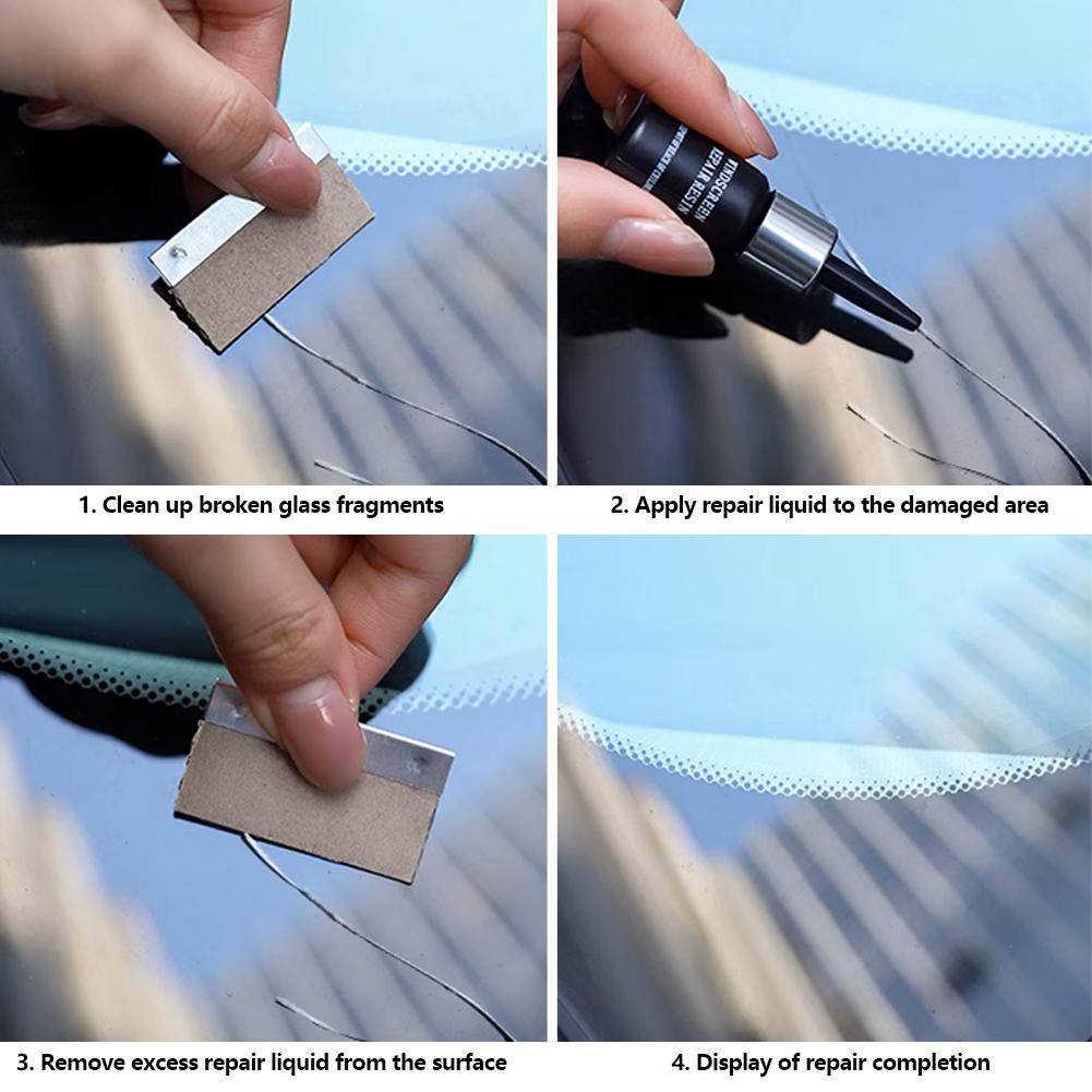 Quick Fix Car Windshield Repair Kit Windshield Crack & Scratch Glass Resin Adhesive Liquid for Car Maintenance DIY Repair Tool
