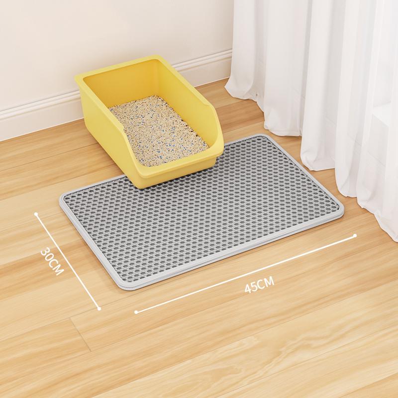 Cat Litter Mat: Anti-Tracking, Anti-Splash, Double Layer, Leak-Control Mat for Cats