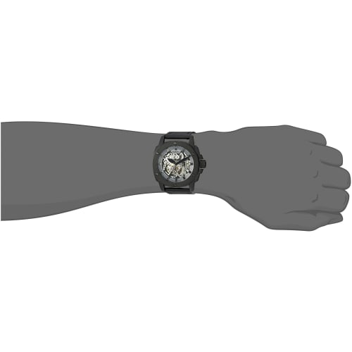 Fossil Men's Automatic Stainless Steel and Leather Casual Watch, Black (Model Number: Me3134)