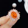 BELLA BOX Luxury High-end Fenda Color Plain Oval Adjustable Ring Suitable For Women's Daily Party Fashion Jewelry