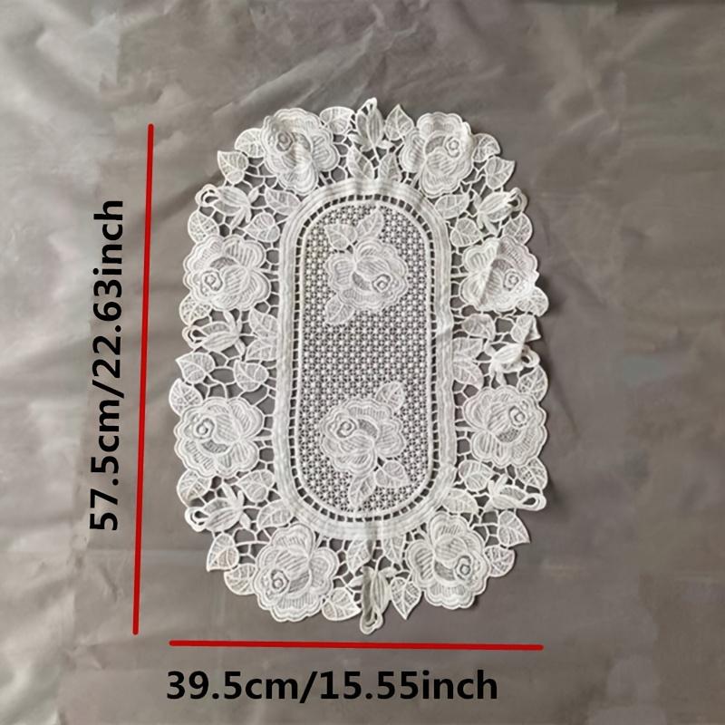 Luxury Lace Cotton Flower Embroidery Table Flag Runner Cloth Cover Tablecloth Christmas Wedding Table Decoration and Accessories