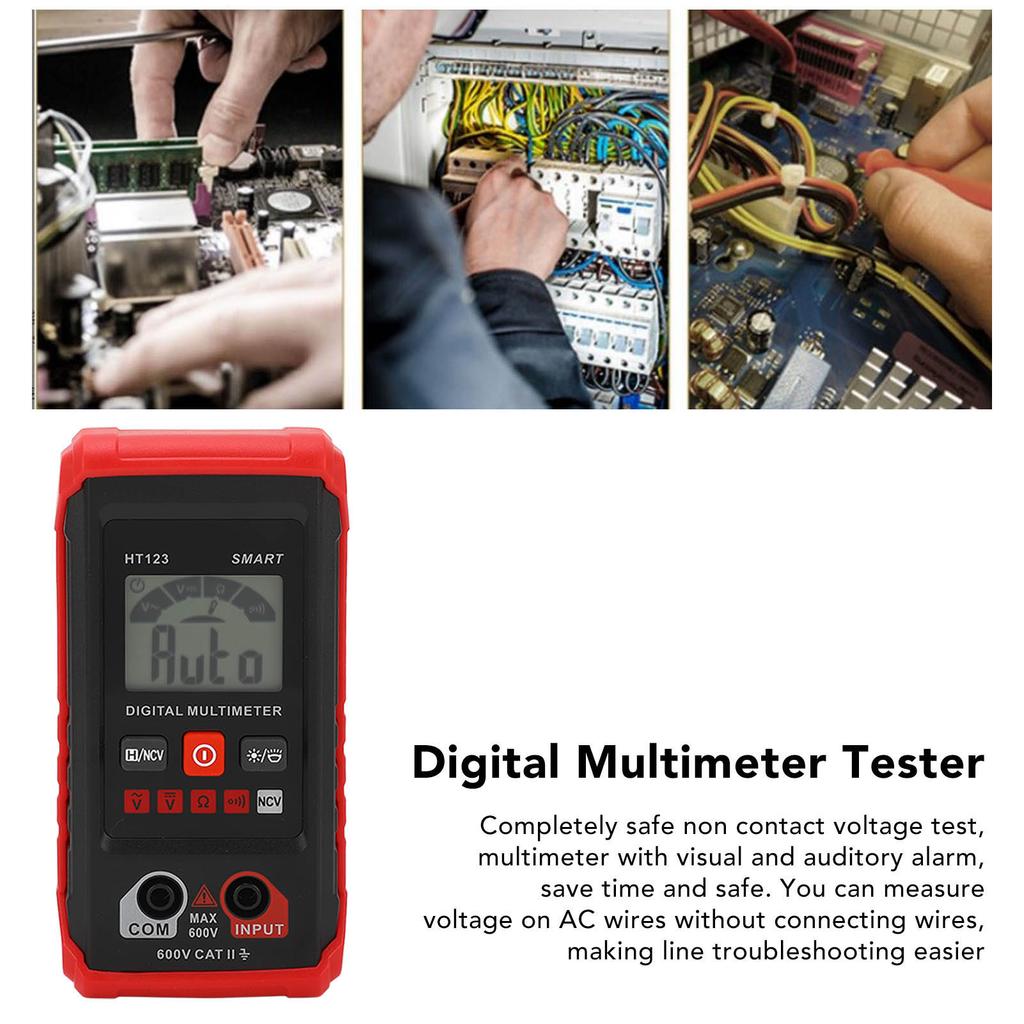 Digital Multimeter Kit 4000 Counts Smart High Accuracy Automatic Ranging Ohm Amp Volt Non Contact