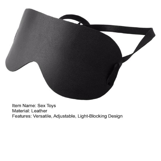 Red Blindfold Adjustable BDSM Eye Sensual Play Soft Mask for Comfortable Light-Blocking Design Couples Sex Toy