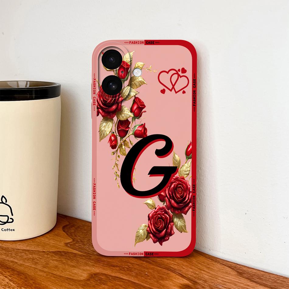 For iPhone 17 Pro Max 17 Air Phone Cover Flower Name Letters High Quality Case For iPhone17 Soft Silicone Shockproof Housing