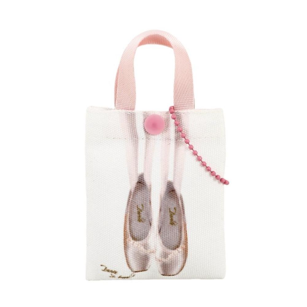 Large Capacity Ballet Shoulder Bag Canvas Mini Bag Pendant Toe Shoes Drawstring Bag Travel