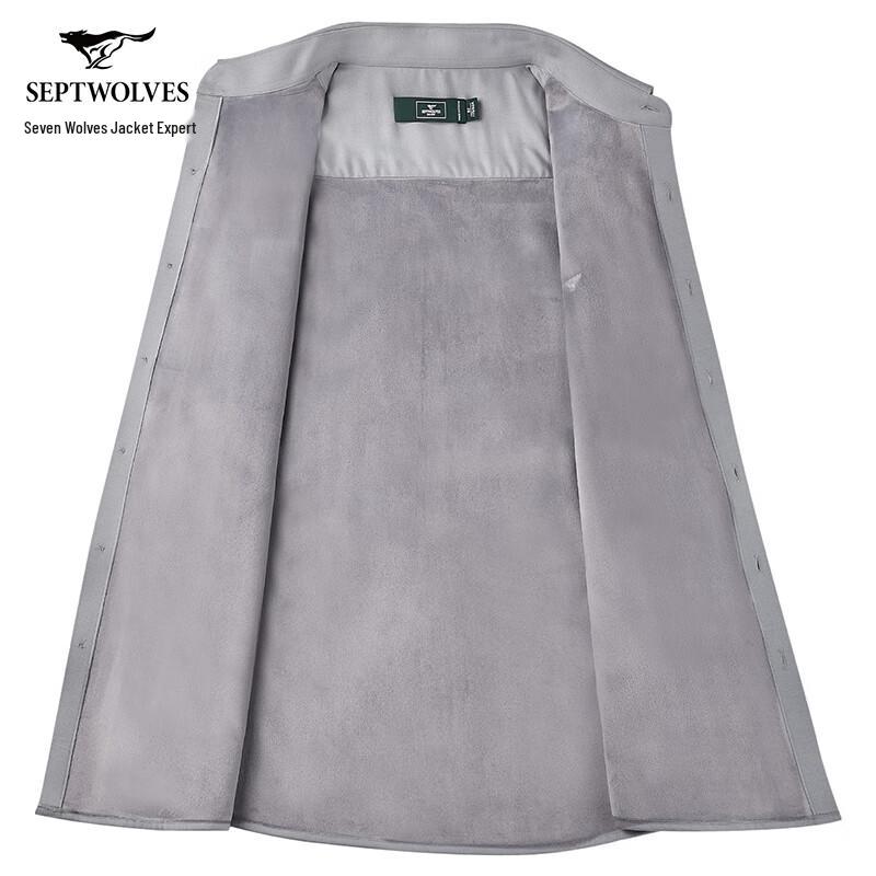 Septwolves Men s Plush Long-Sleeve Wool Blend Shirt XL (175)