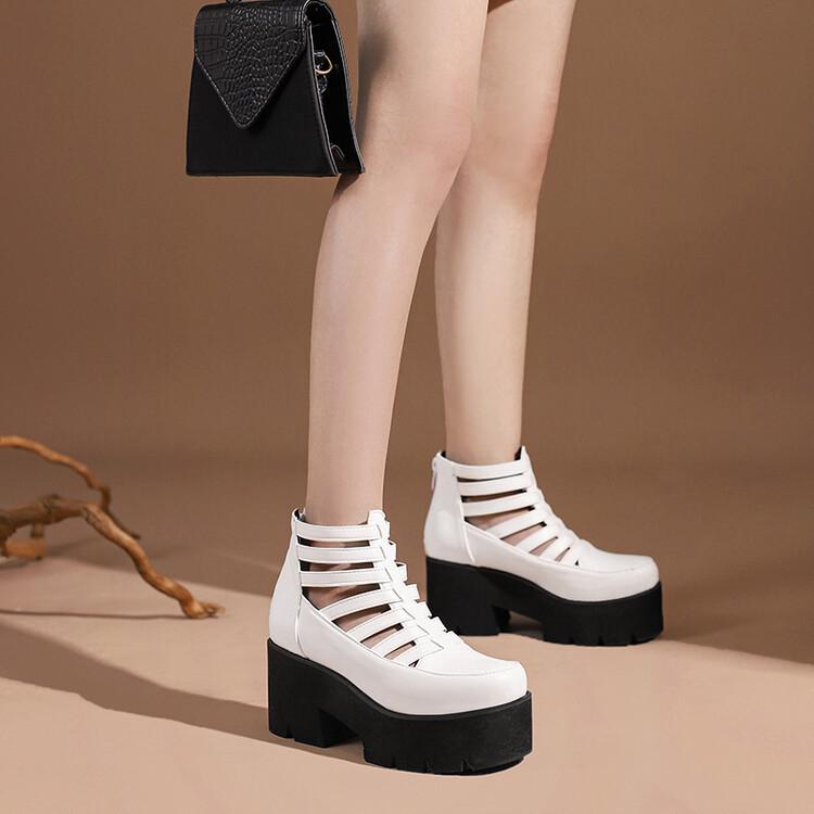 Roman Sandals Women's Thick Heel Super High Heel Cool Boots Summer New British Style Bag Head Waterproof Table Versatile Women's Shoes