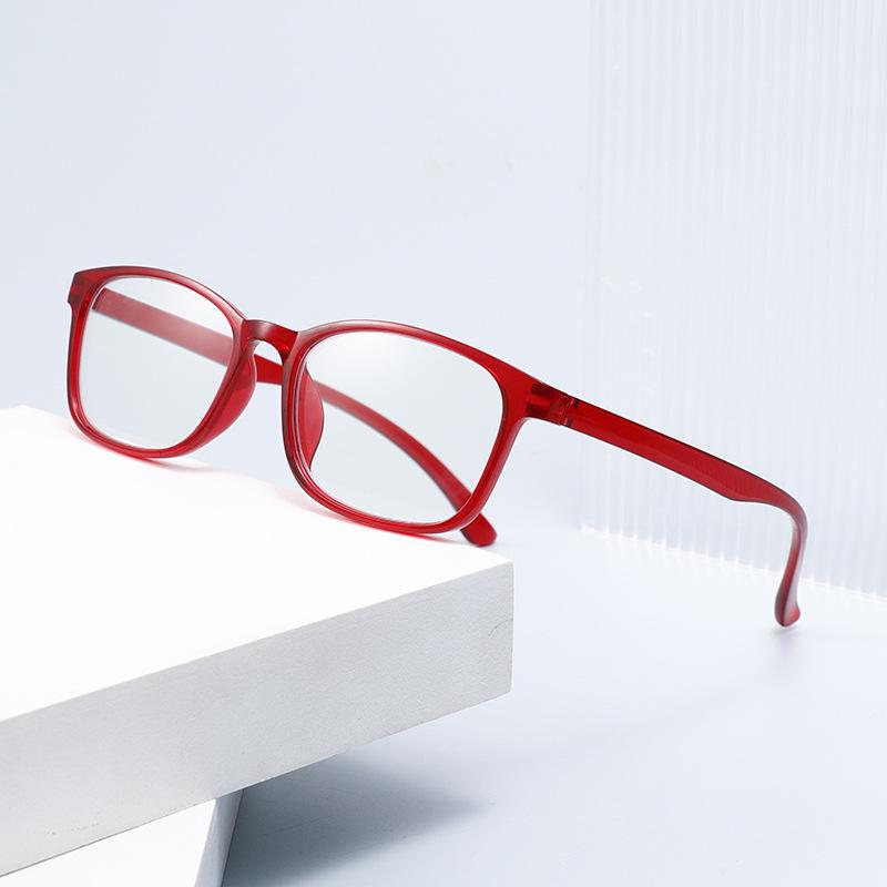 TR90 Square Frame Anti-Blue Light High-Definition Reading Glasses - Fashionable European & American Style