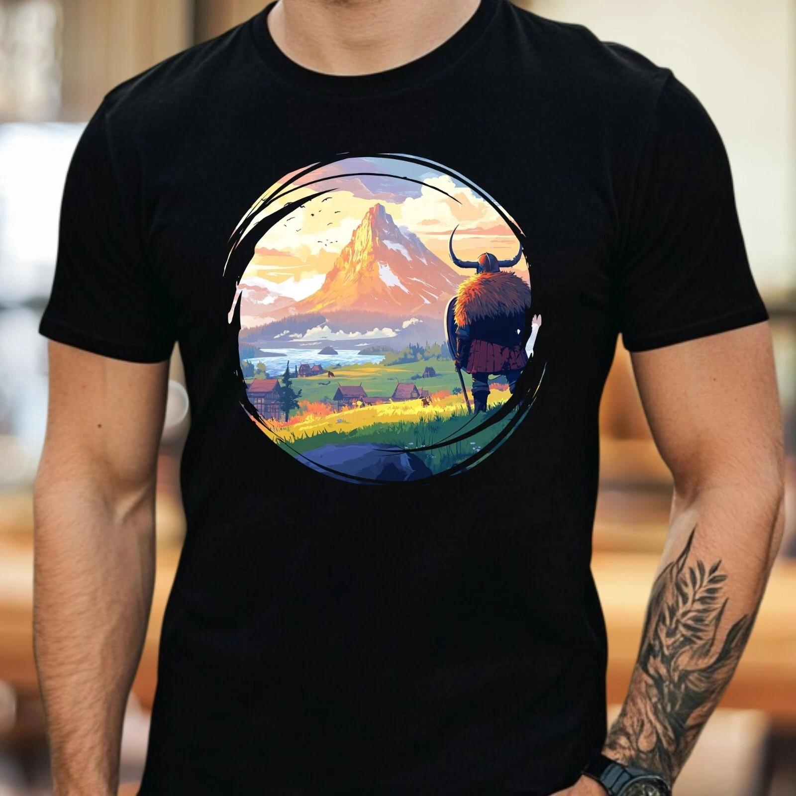 T-Shirt Herren Wikinger Motiv Baumwolle Größe S bis 5XL XXXL