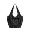 Korean niche design tote bag hand-held pleated underarm bag women's shoulder bag three pockets soft leather women's bag tide