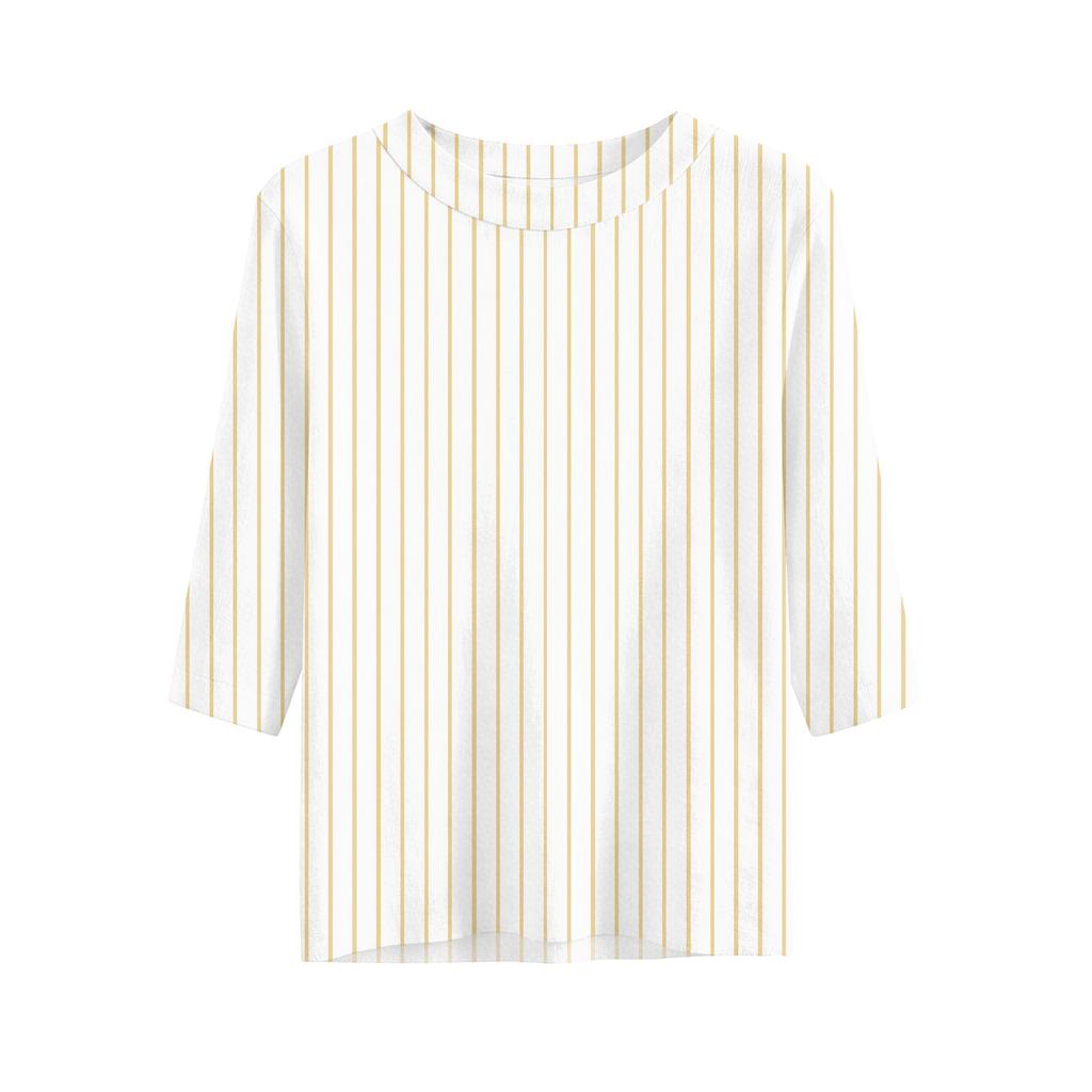 Camiseta de Manga Corta para Mujer, Corte Holgado, Casual, Ligera, Cuello Redondo, Cómoda para el Uso Diario, Blusa Adecuada para Diversas Ocasiones