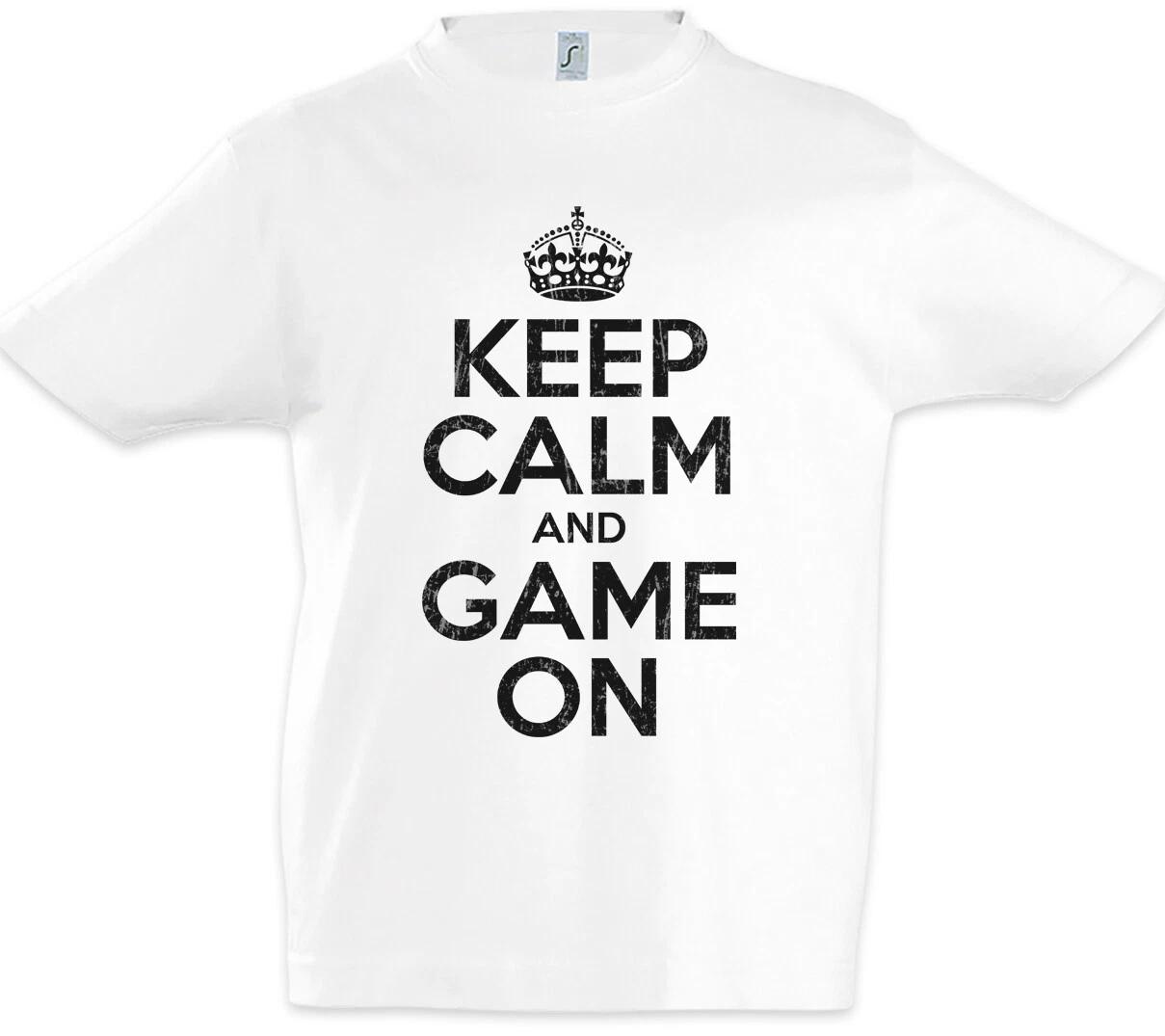 Keep Calm And Game On Kids Boys kids boys T-Shirt PC Geek Nerd Gamer Admin Gaming Fun 100