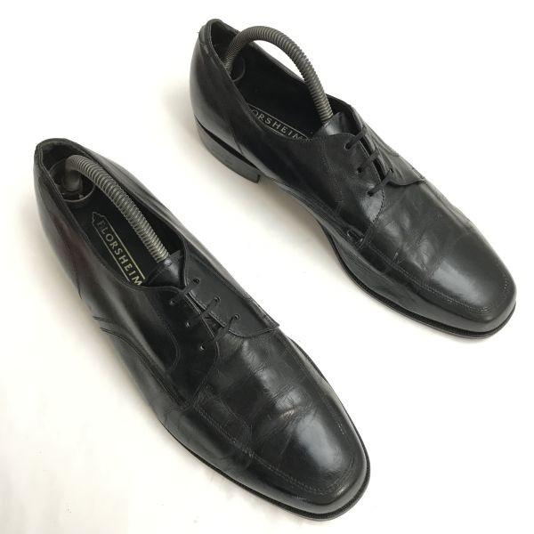 Florsheim Vintage U-tip Shoes 10D 27.5 Black Goodyear welt(USED)