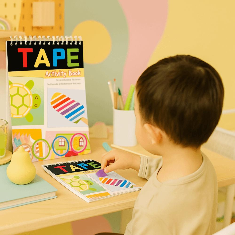 Handmade Material Cartoon DIY Set Educational Tape Coloring Toy  Creative Play