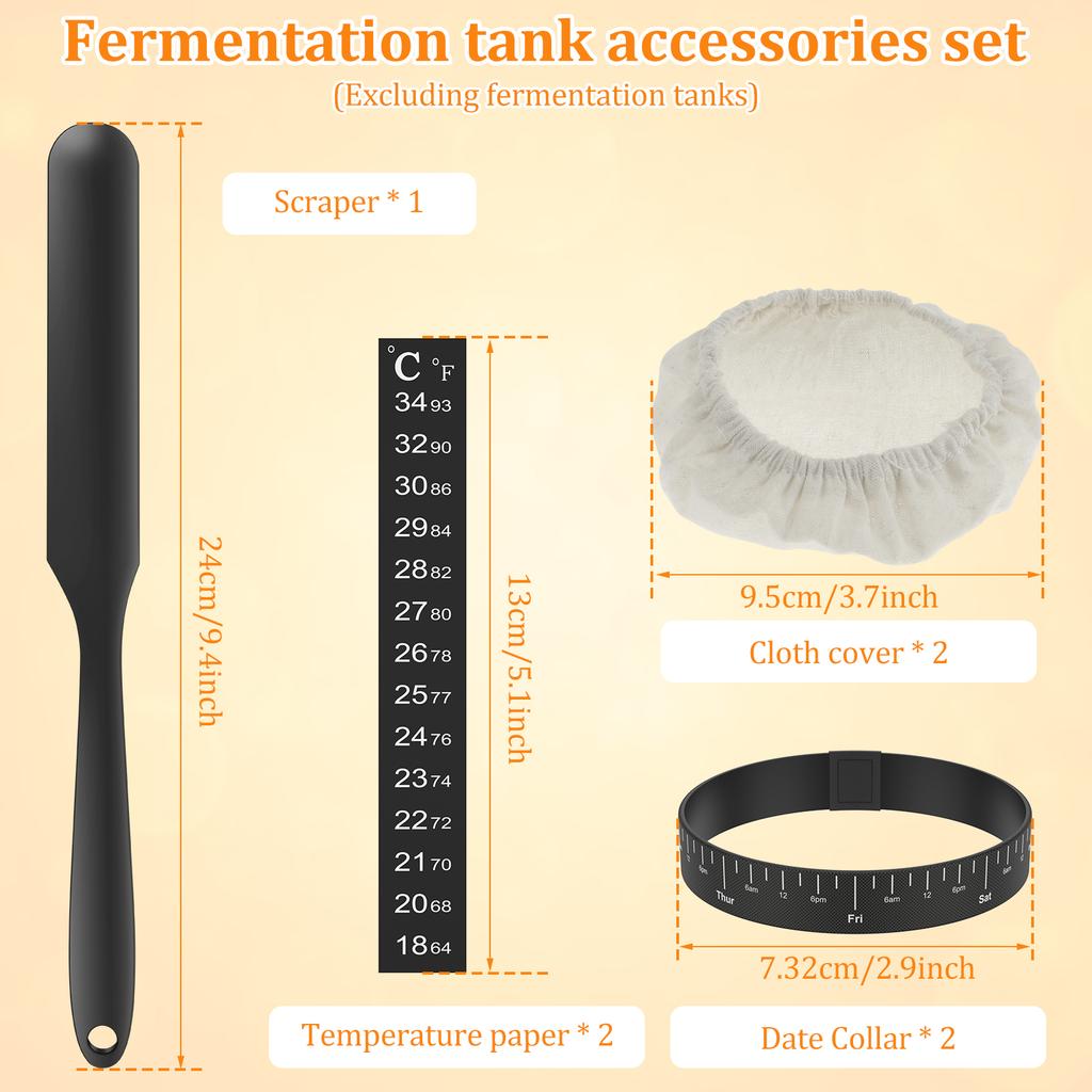 Sourdough Starter Jar Kit Sourdough Starter Container Baking Fermentation Jar Food Storage Jar Kitchen Bread Baking Accessories