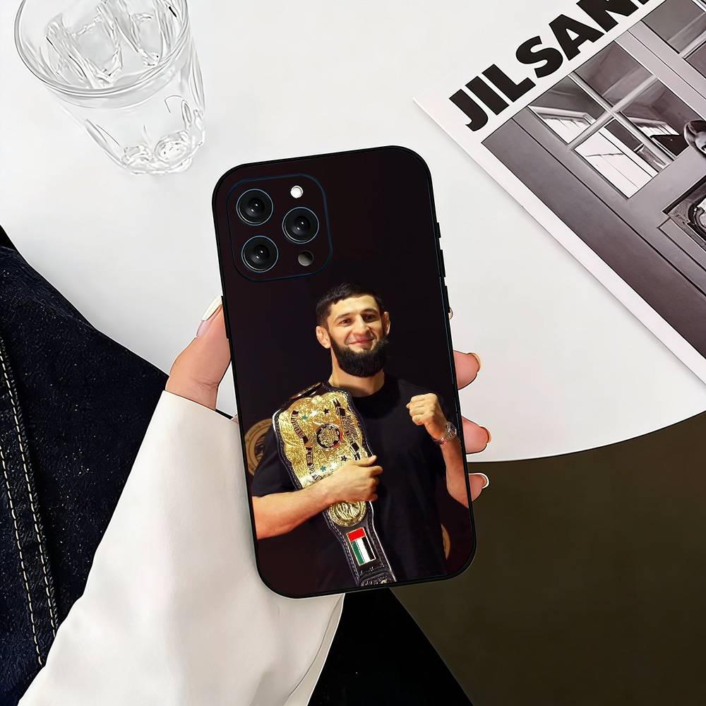 

the eagle K-Khamzat Chimaev Phone Case For iPhone 17,16,15,14,13,12,11 Plus,Pro Max,XS,Soft Silicone Black Cover iPhone16se4