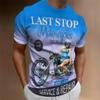 Men's Retro Motorcycle T-Shirt Riding Suit 3D Printing