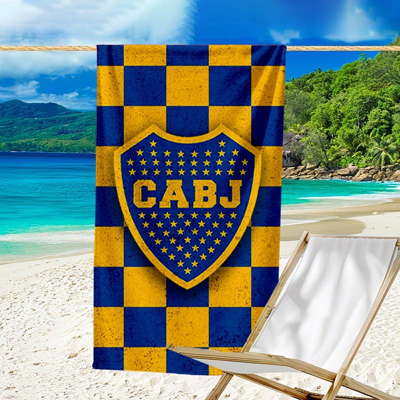 Boca Football Club Bedrucktes Strandtuch, Superweiche Mikrofaser, Perfektes Geschenk Geburtstag, für Pool, Strand, Reisen, für Familie und Freunde