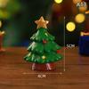 Christmas Series Craft Resin Animal Party Creative Mini Christma Tree Old Girl Kids Cute Gift Home Decoration Supplies Decor