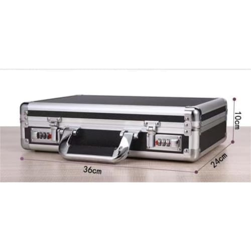 Siuhuig Magnetic Loader Large Capacity Suitcase with Combination Lock, Organizer, Large Capacity Storage Box, Aluminum Attache Case with Dial Lock, Ca