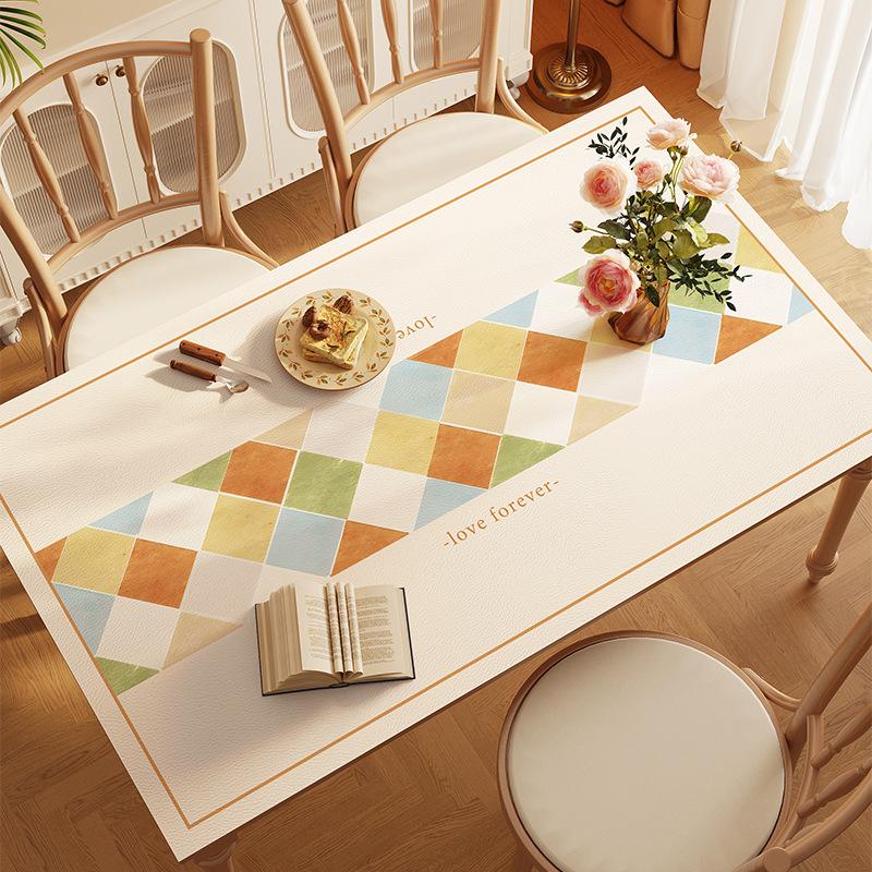 Toalha de Mesa Americana de Alta Qualidade, Jogo Americano para Mesa de Jantar, Couro PVC Leave-In Impermeável, à Prova de Óleo e Anti-Escaldante, Tapete Protetor para Mesa de Centro, Bancada