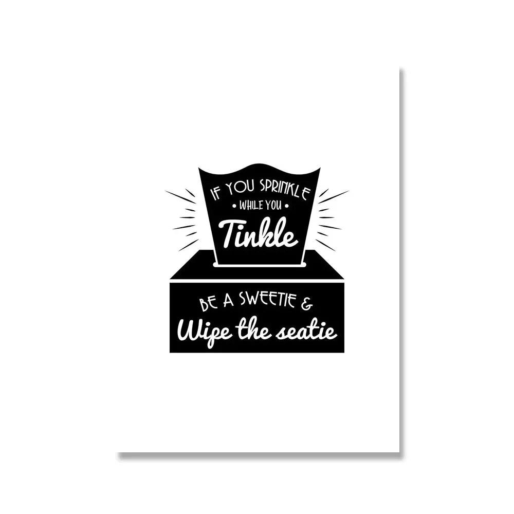 French Bulldog In Toilet Canvas Painting Poster Funny Bathroom Rules Sign Nordic Butt Chart Toilet Humor Wall Art Home Decor