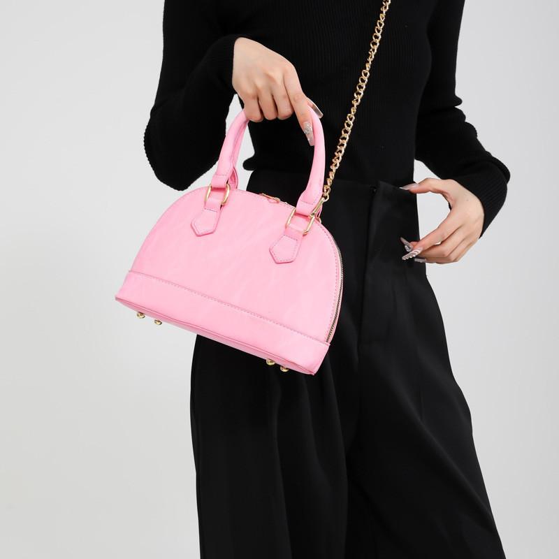Trendy Street Style Shell Bag For Women 2024 Fashionable Simple Pu Shoulder Bag