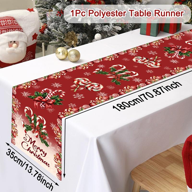 2025 Merry Christmas Santa Table Runner - Kitchen Dining Table Decor | Navidad Home Winter Holiday Gift