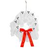 Ghost Wreath Repeated Use Decorative Glowing Ghost Wreath Decor with Cute Bow for Home Party