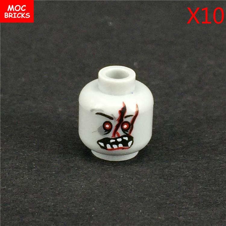MOC Bausteine Halloween Kürbis Skorpion Zombie Gesicht Kopfbedeckung Skelett Geist Blut Grab DIY Bausteine Jungen Spielzeug