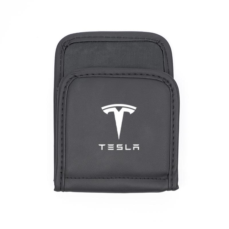 

Car Interior Storage Box Multi Functional Leather Bag Accessories For Tesla Model 3 Model S Model X Model Y Cybertruck Roadster
