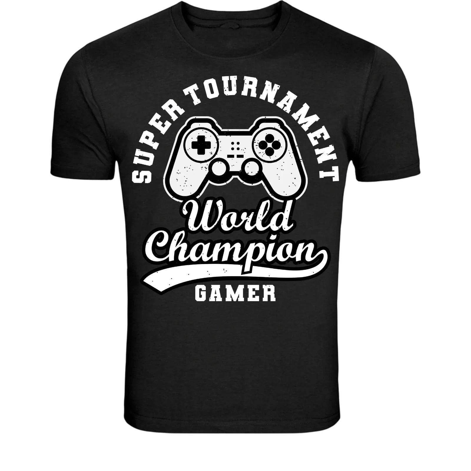 Super Tournament World Champion Gamer T-Shirt - Video Game XXXL