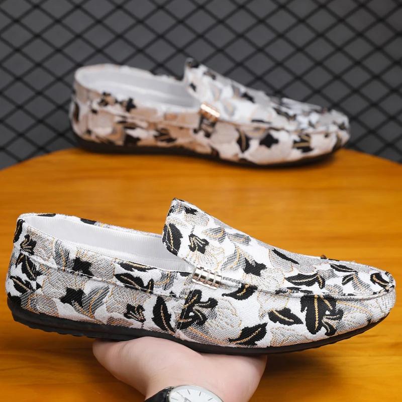 Utendørs Herre Fritidssko Pustende Herre Loafers Latesko Komfortable Gåsko Sklisikre Flats Kjøresko Zapatos