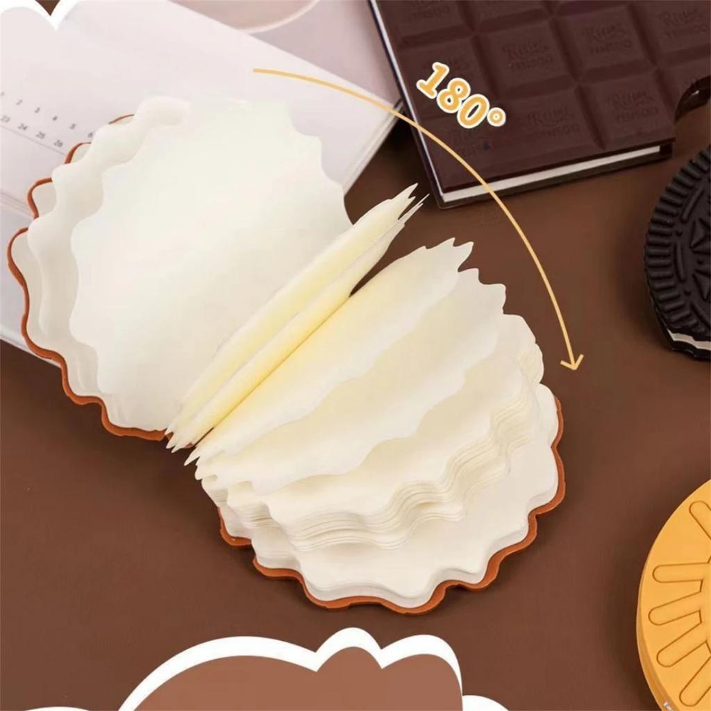 80 Pages/Set Oreo Notepad Simulation Chocolate Cookie Pocket Notepad Portable Notebook Students Stationery Gifts School Supplies