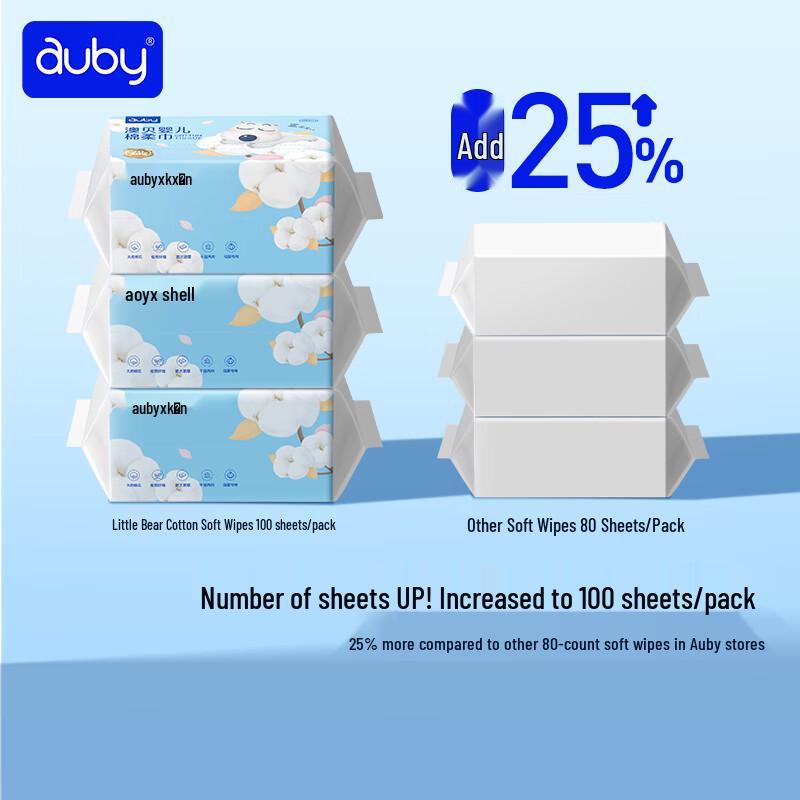 auby Baby Cotton Soft Wipes