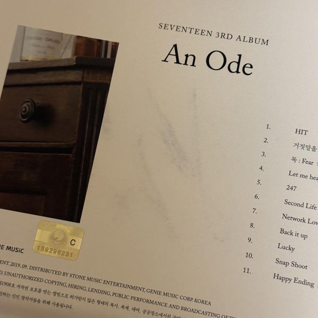 [USED] SEVENTEENAn Ode Seungkwan Autographed