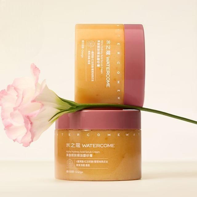 WATERCOME - Альфа-гидроксикислота(АГА) Омолаживающий скраб-крем - 2 аромата Orange - 180g