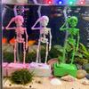 with Suction Base Dancing Skeleton Aquarium Bubbler Wiggling Skeleton Ornament  Aquatic Landscaping